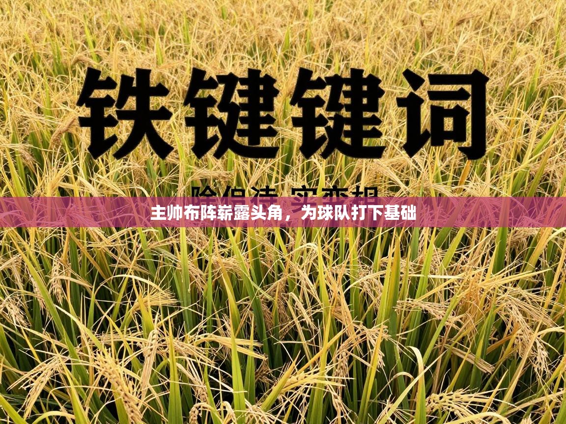 主帅布阵崭露头角，为球队打下基础  第2张